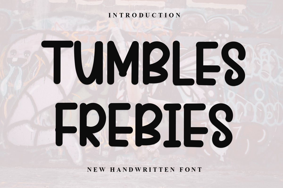 Schriftart Tumbles Frebies