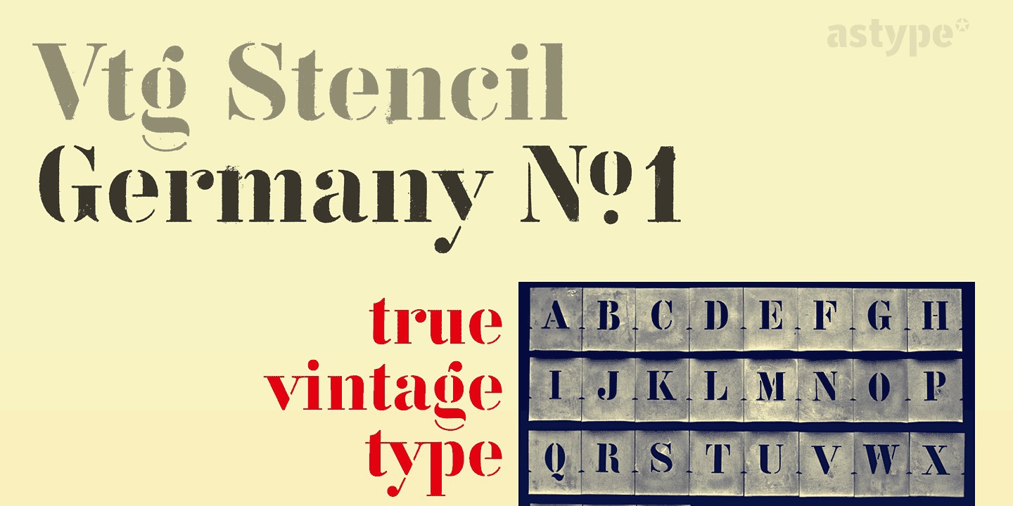 Schriftart Vtg Stencil Germany No.1