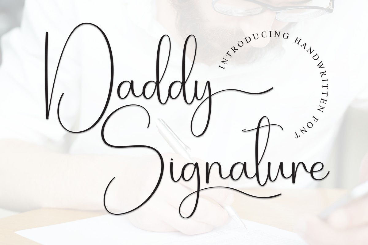 Schriftart Daddy Signature