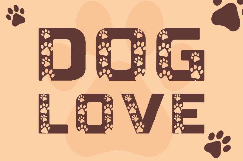 Schriftart Dog Love