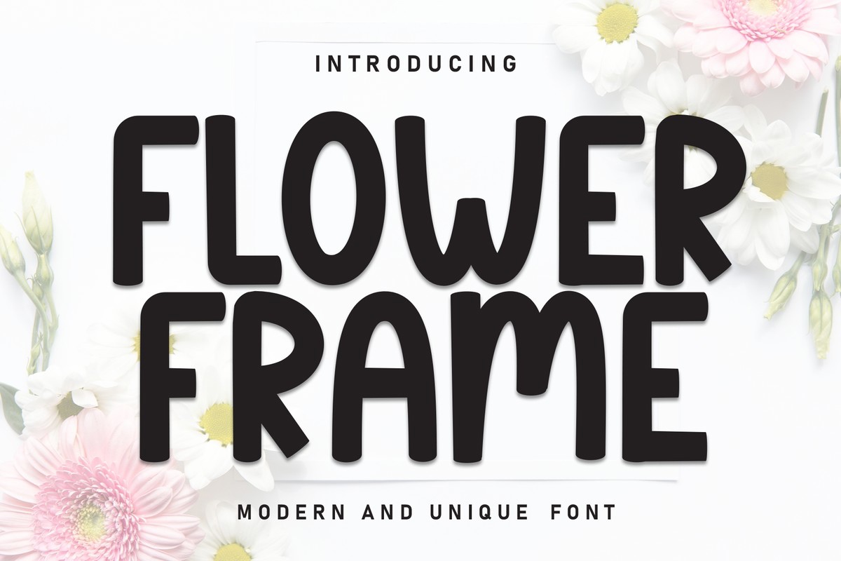 Schriftart Flower Frame