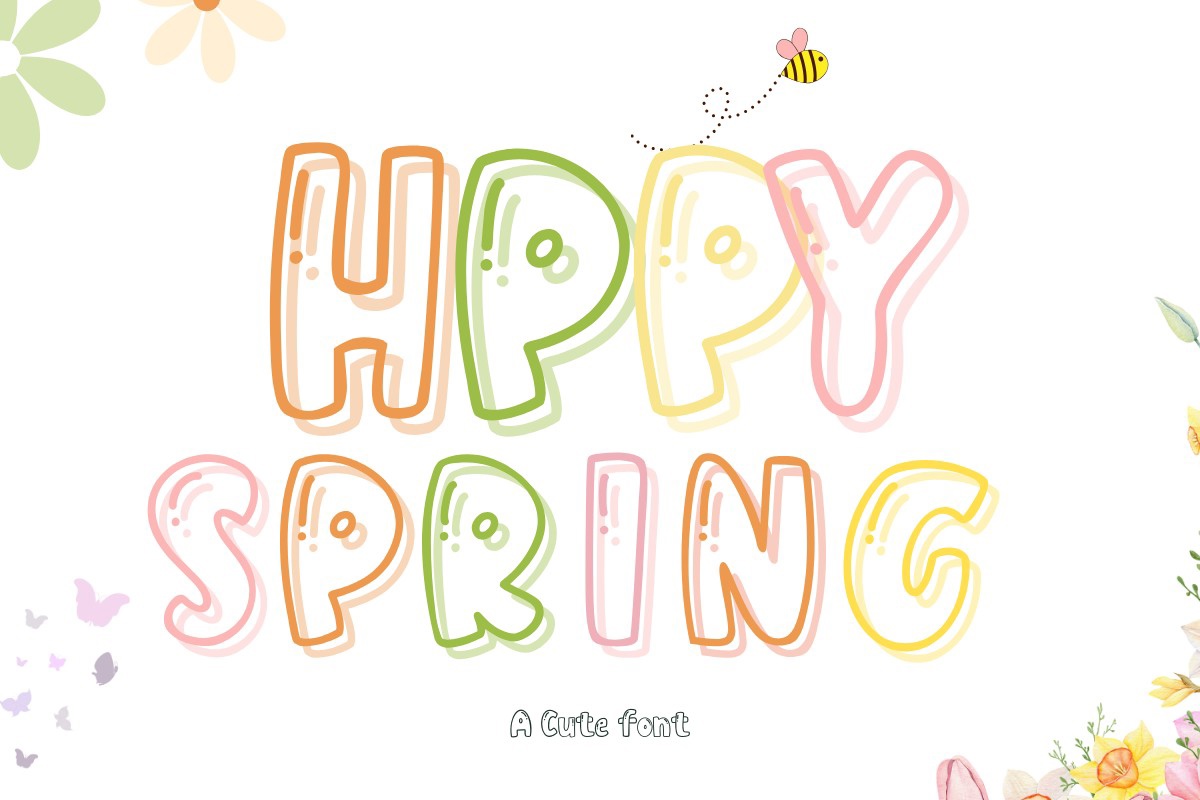 Schriftart Happy Spring