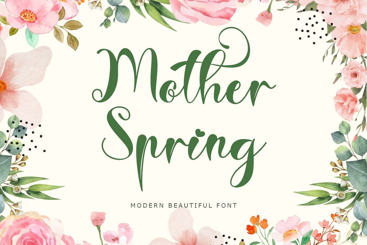 Schriftart Mother Spring