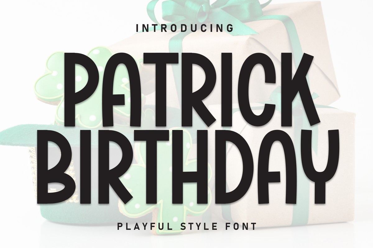 Schriftart Patrick Birthday