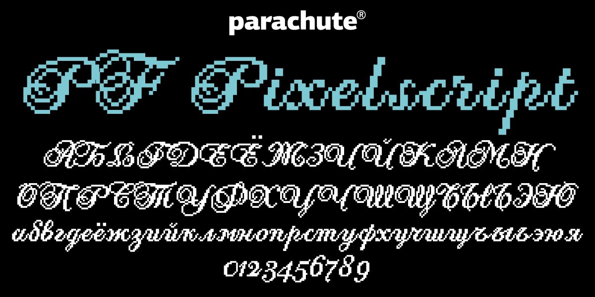 Schriftart PF Pixelscript Pro