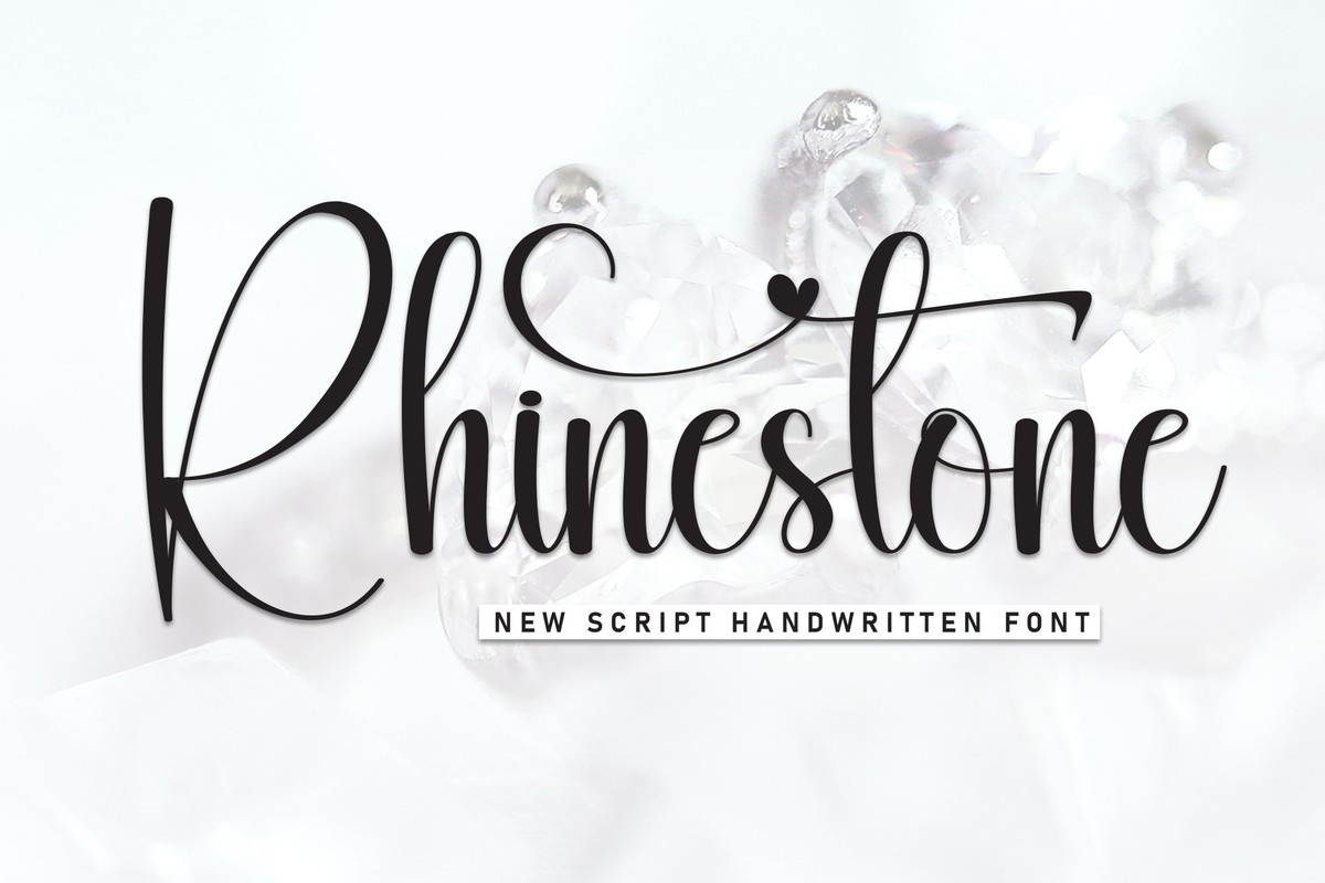 Schriftart Rhinestone