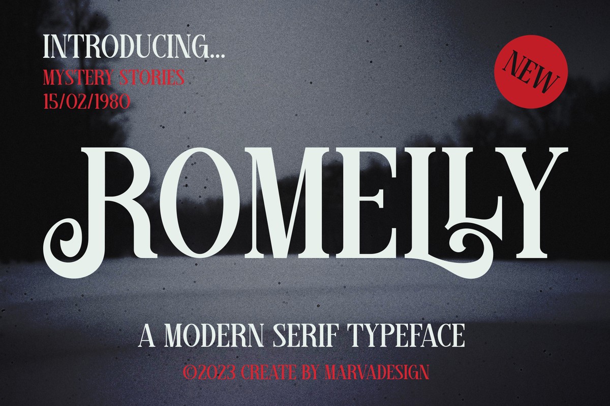 Schriftart Romelly