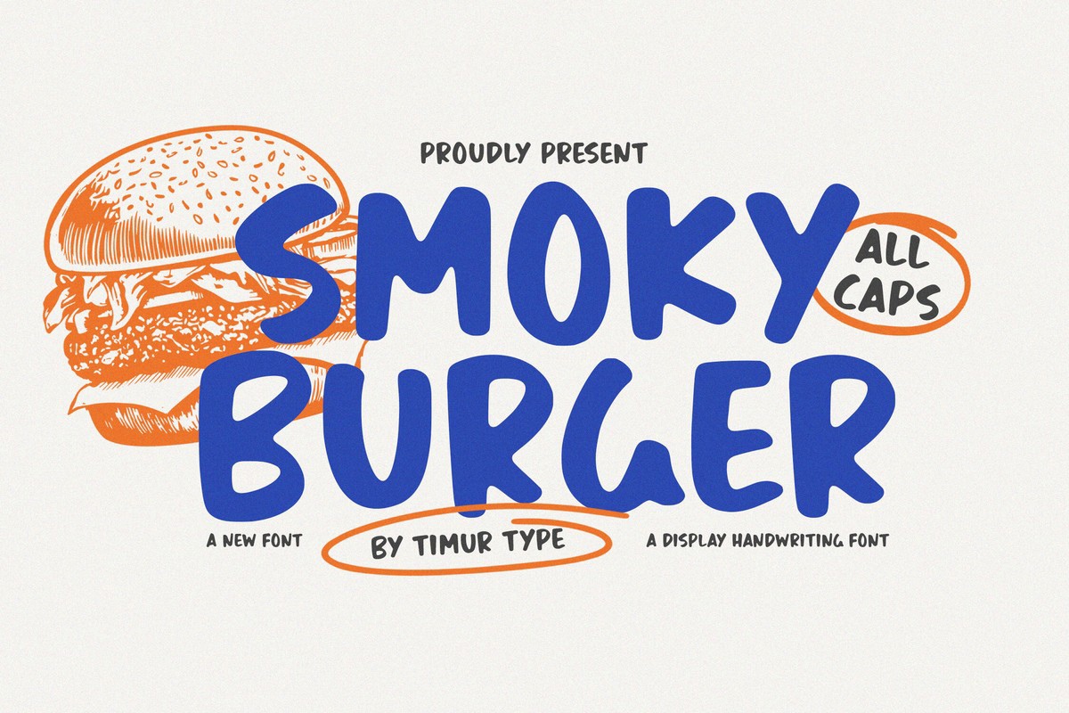 Schriftart Smoky Burger