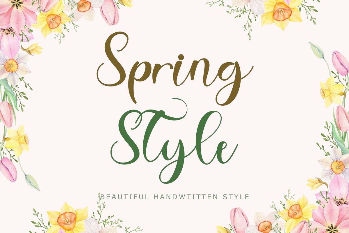 Schriftart Spring Style