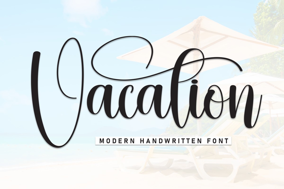 Schriftart Vacation