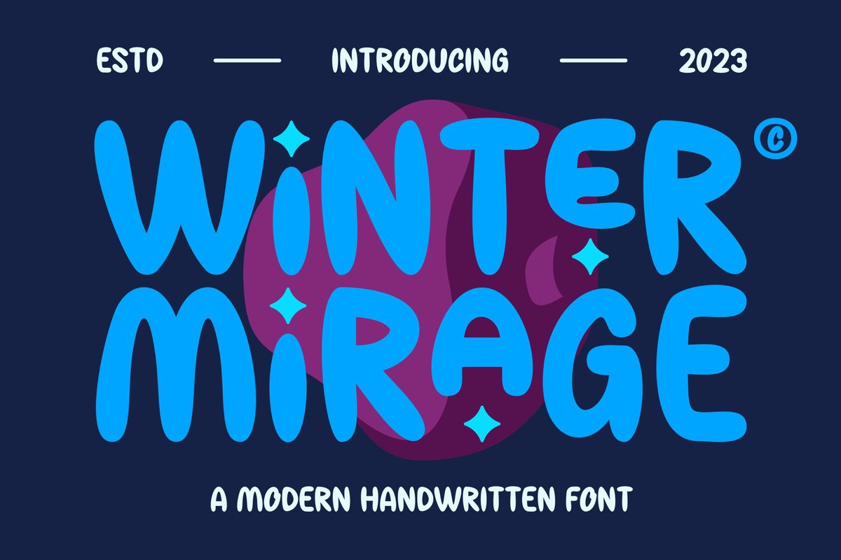 Schriftart Winter Mirage