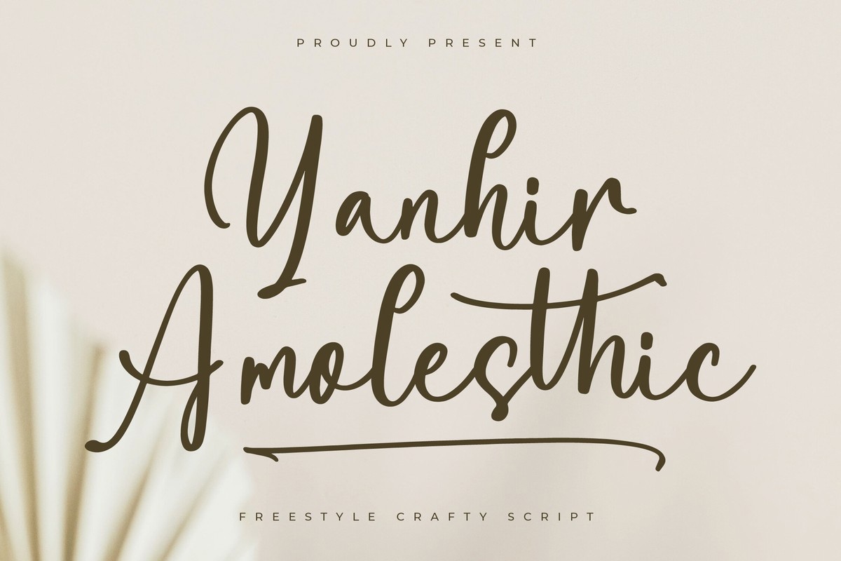 Schriftart Yanhir Amolesthic