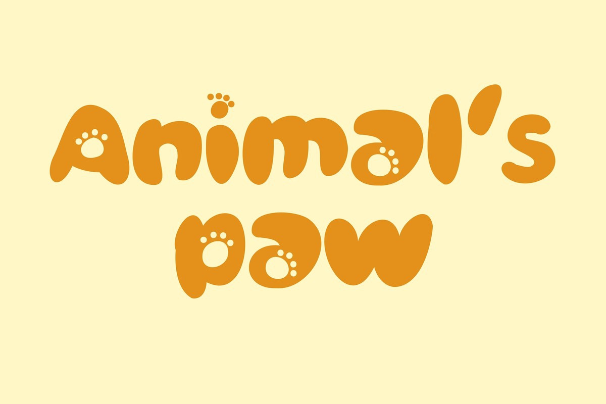 Schriftart Animal's Paw