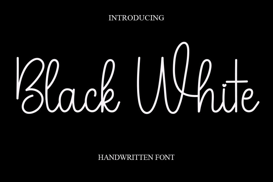 Schriftart Black White