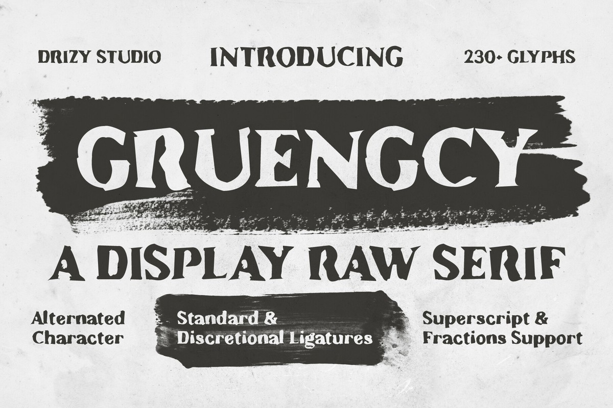 Schriftart Gruengcy