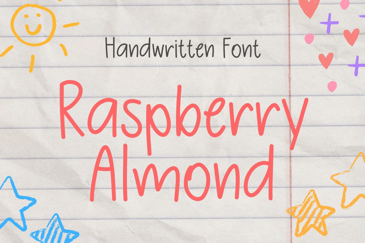 Schriftart Raspberry Almond