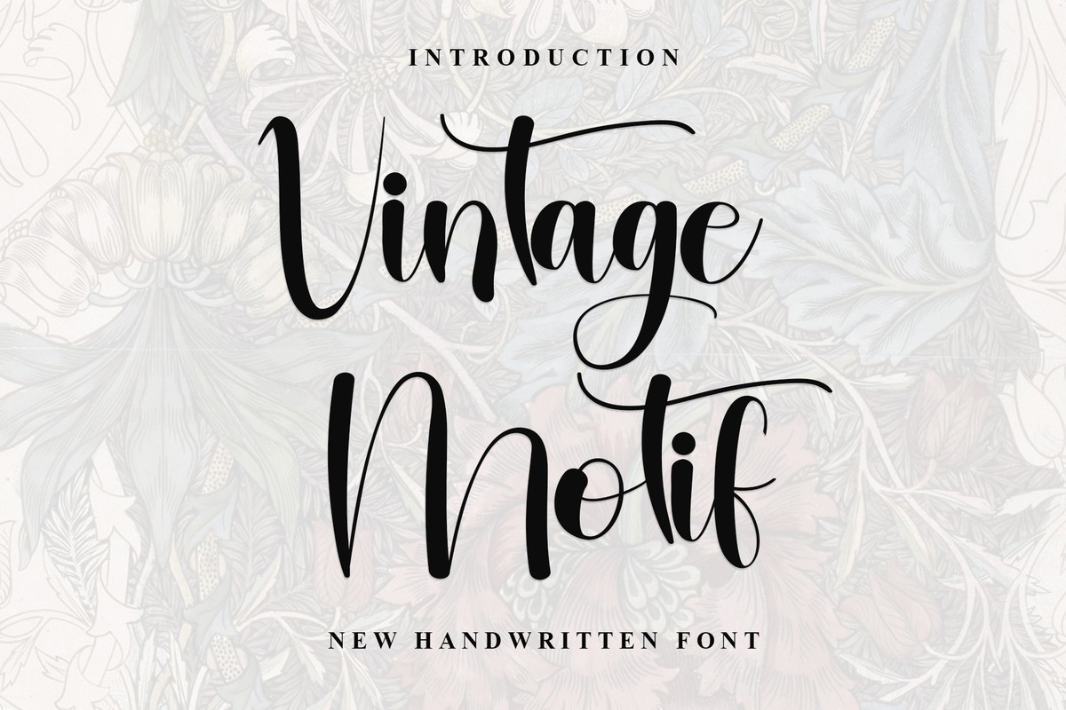 Schriftart Vintage Motif