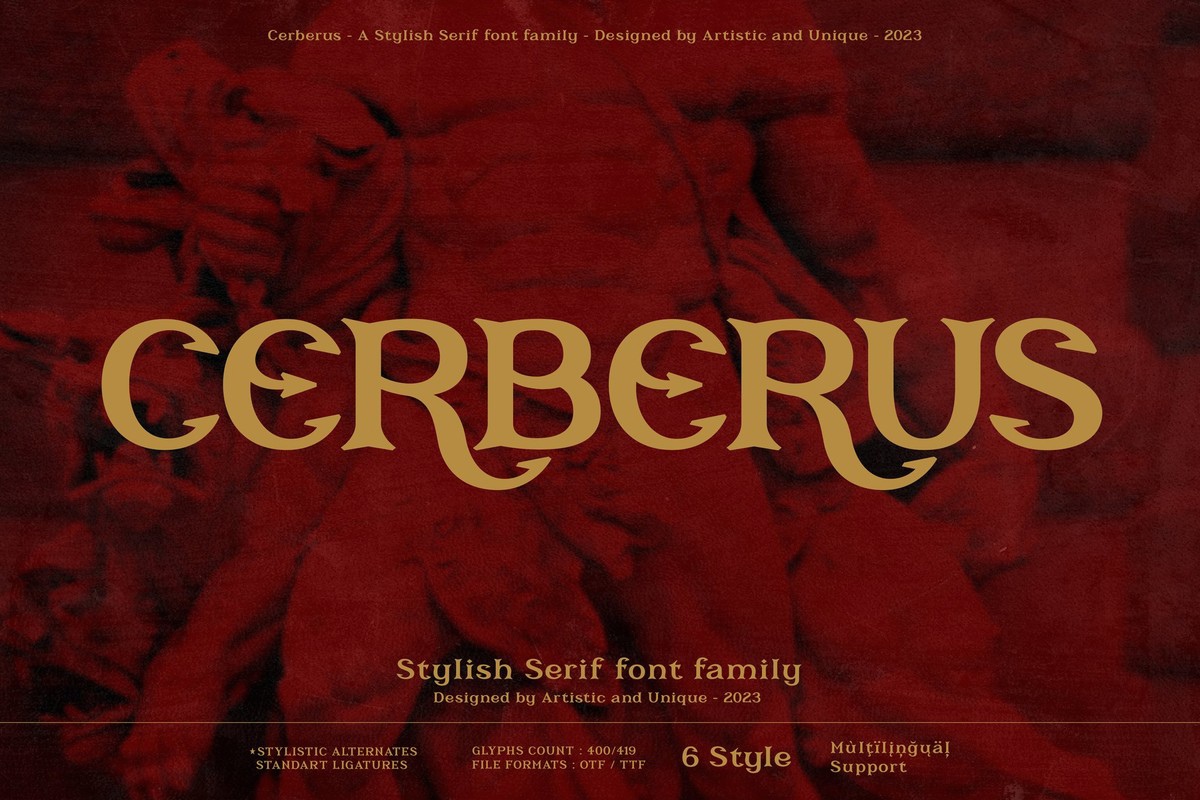 Schriftart Cerberus