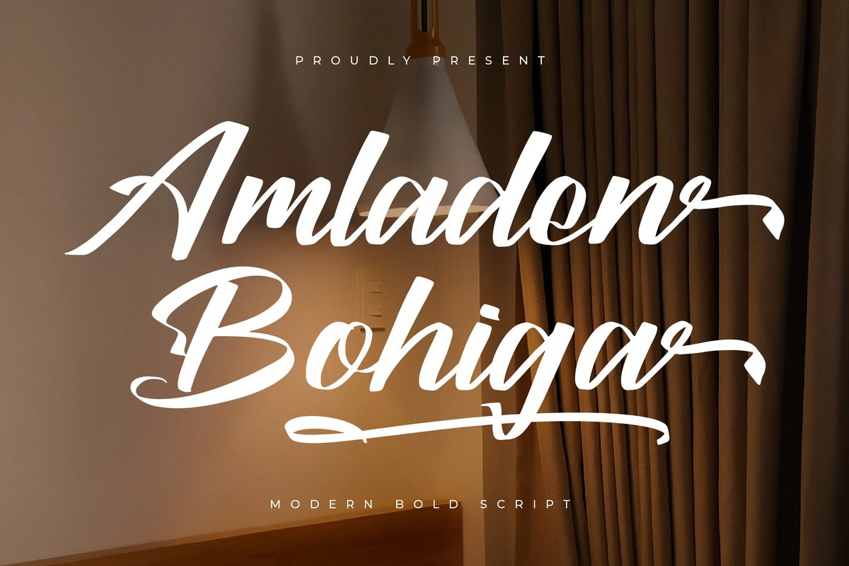 Schriftart Amladen Bohiga