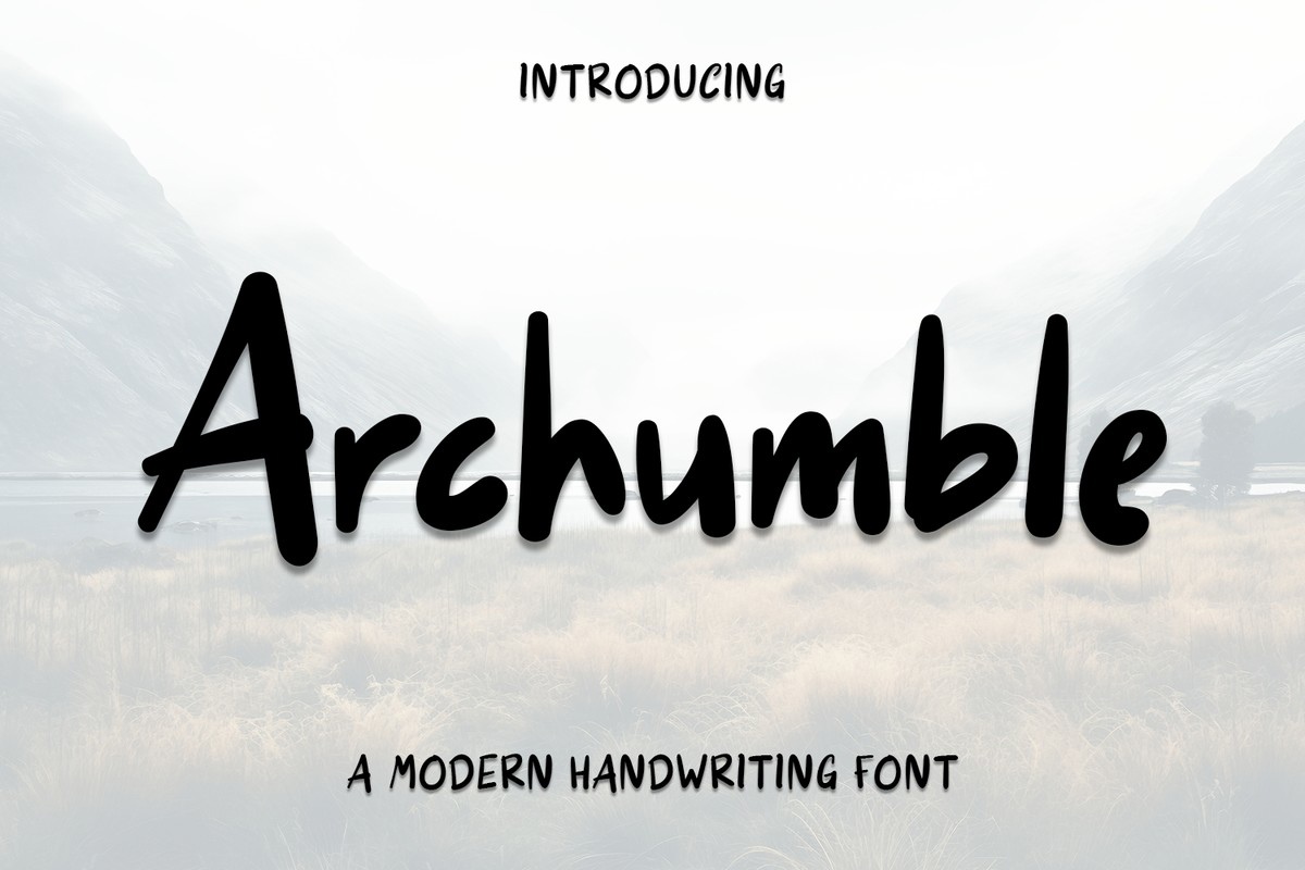 Schriftart Archumble