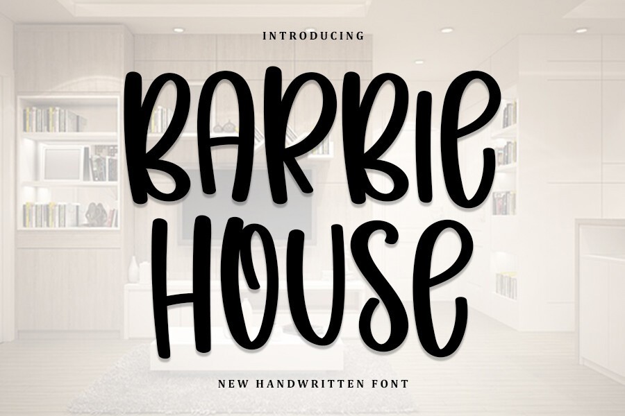 Schriftart Barbie House