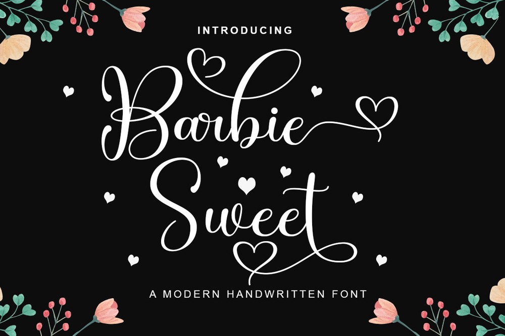 Schriftart Barbie Sweet