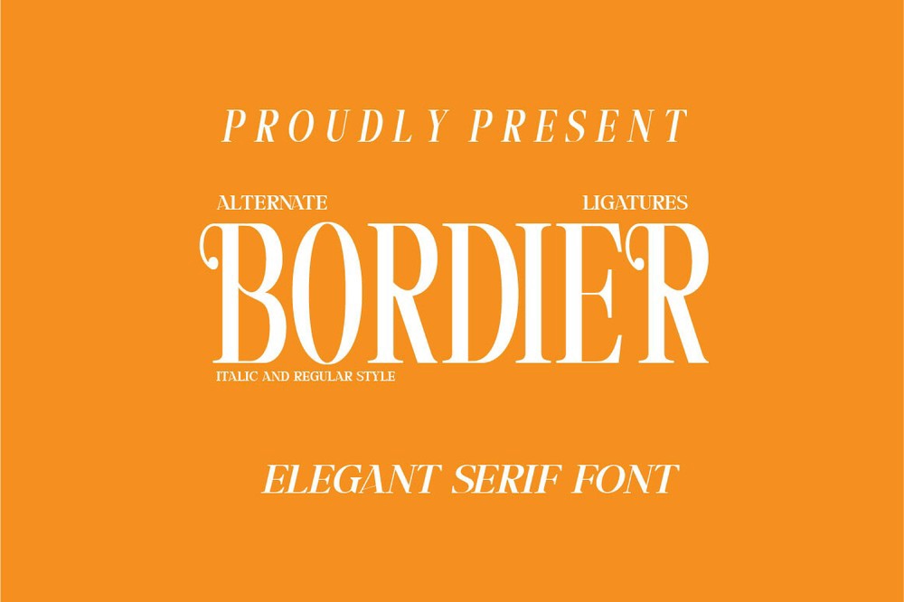 Schriftart Bordier