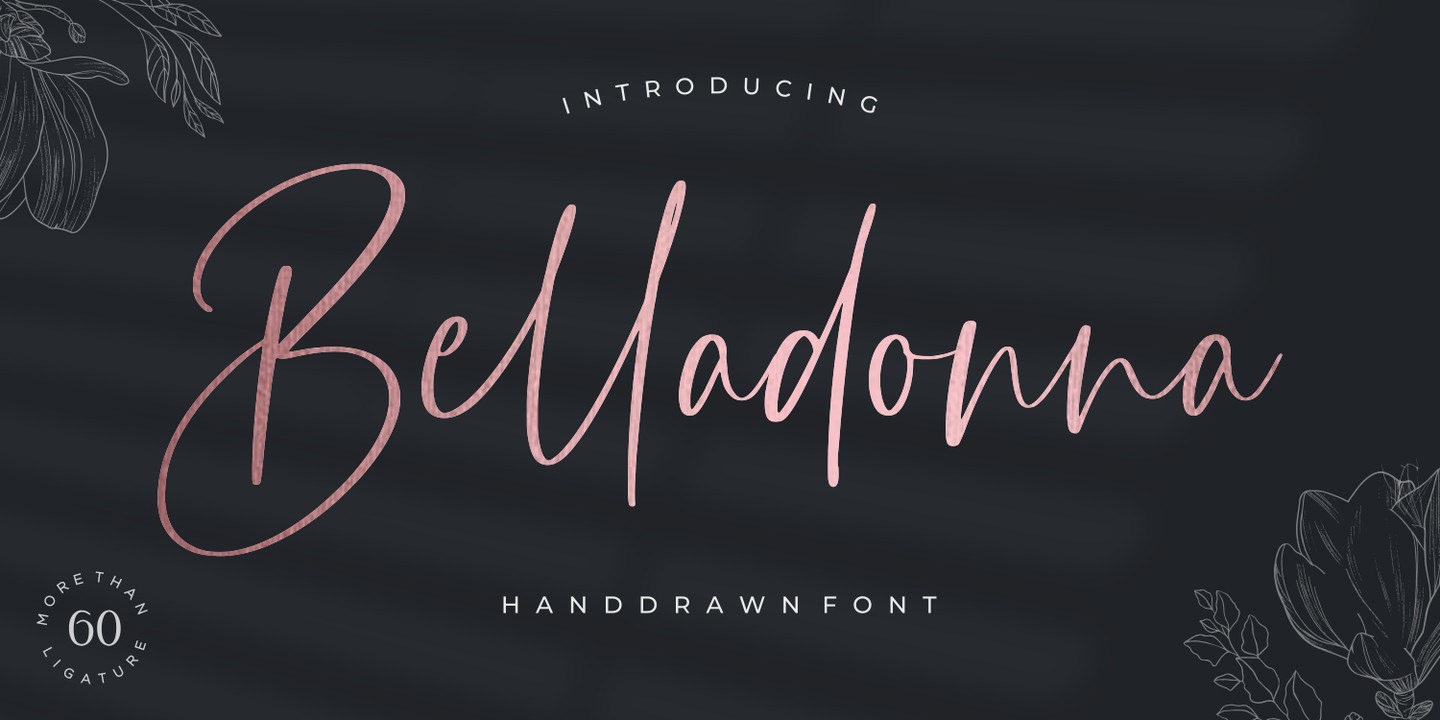 Schriftart Belladonna