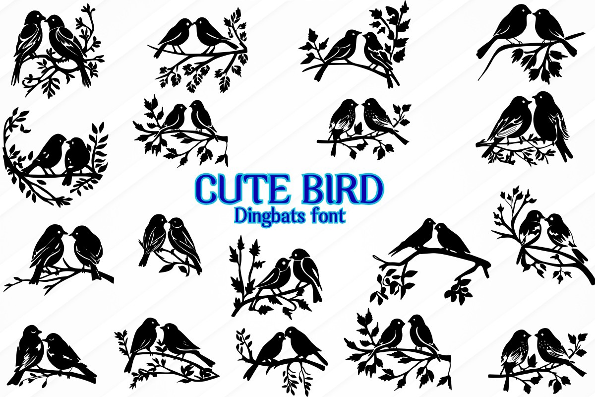 Schriftart Cute Bird