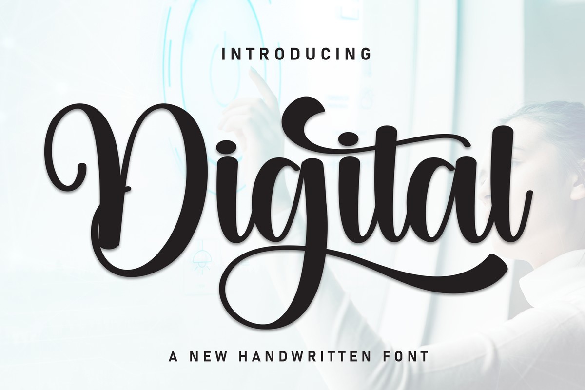 Schriftart Digital