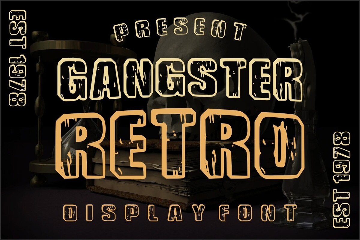 Schriftart Gangster Retro