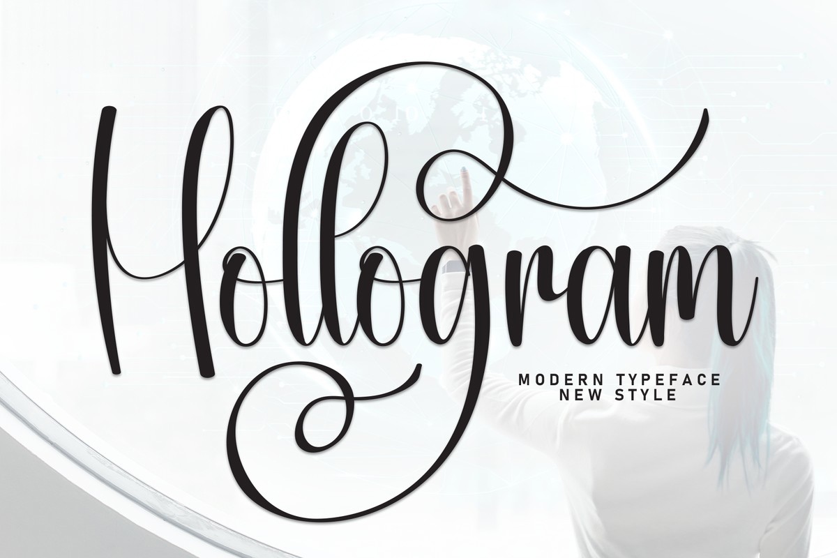 Schriftart Hollogram