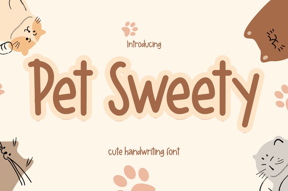 Schriftart Pet Sweety