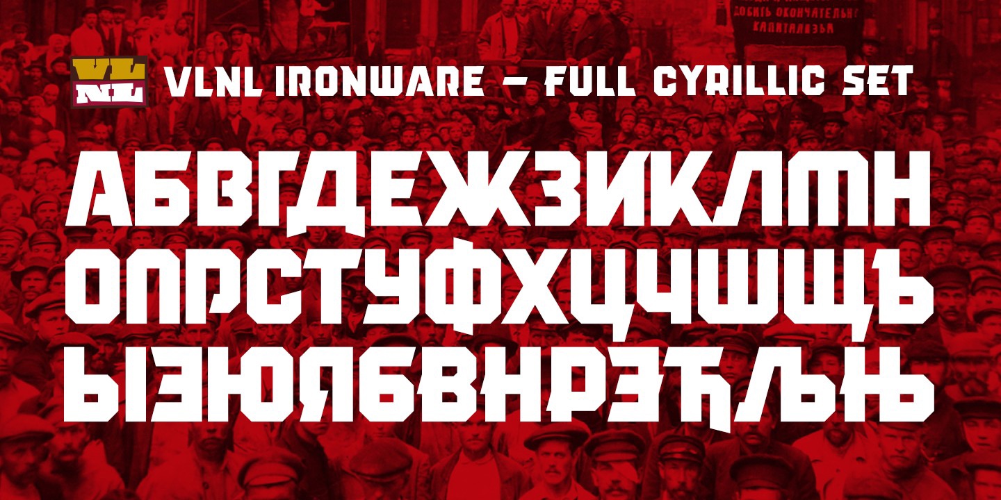 Schriftart VLNL Ironware