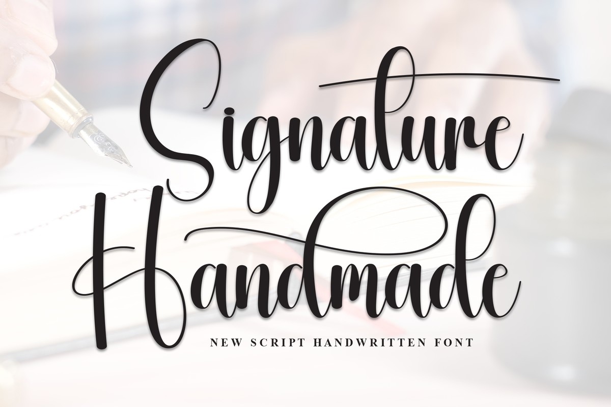 Schriftart Signature Handmade