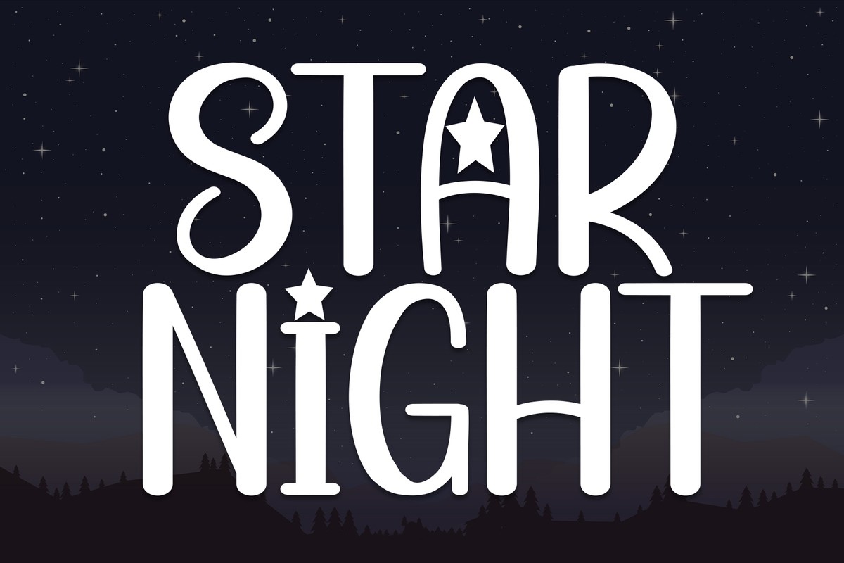 Schriftart Star Nigh