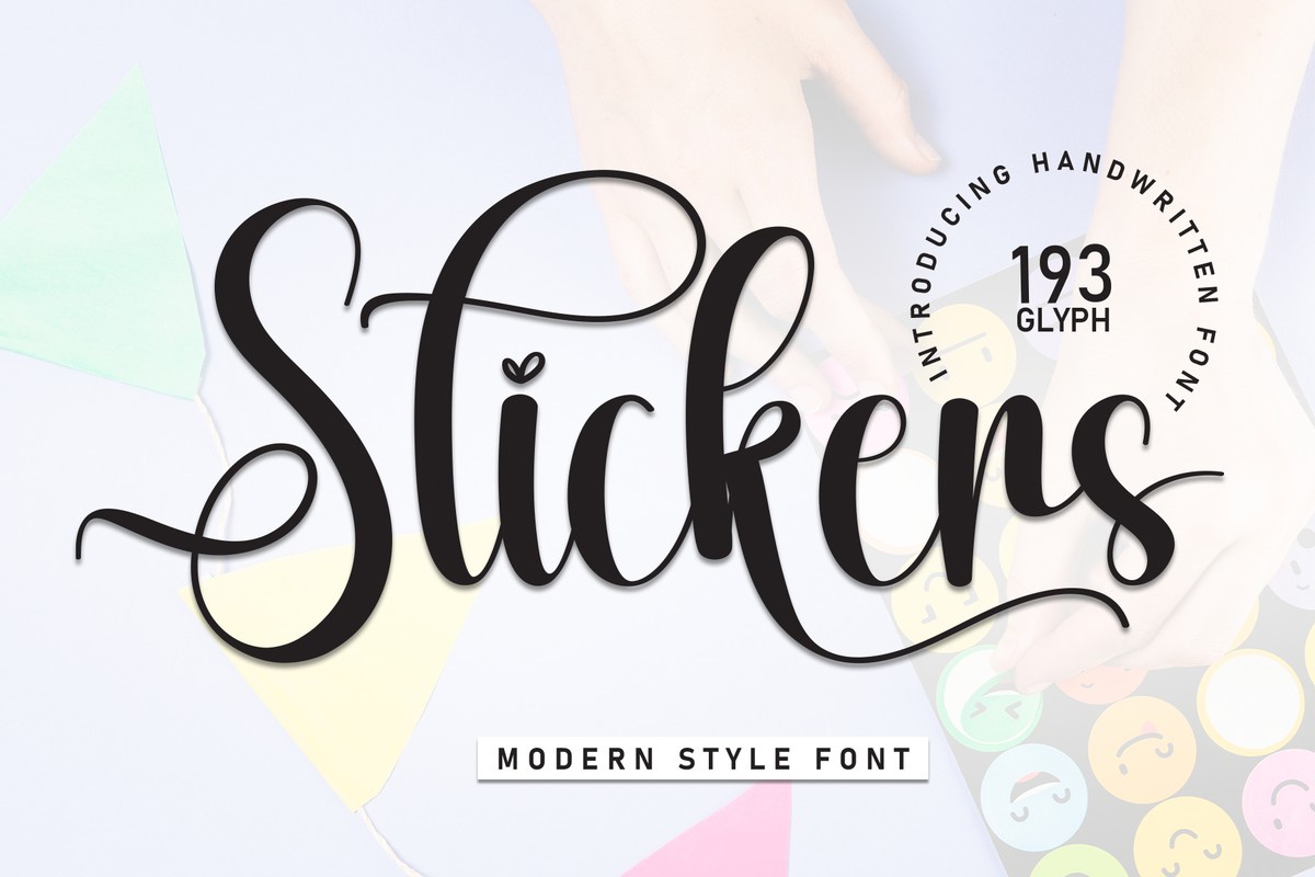 Schriftart Stickers