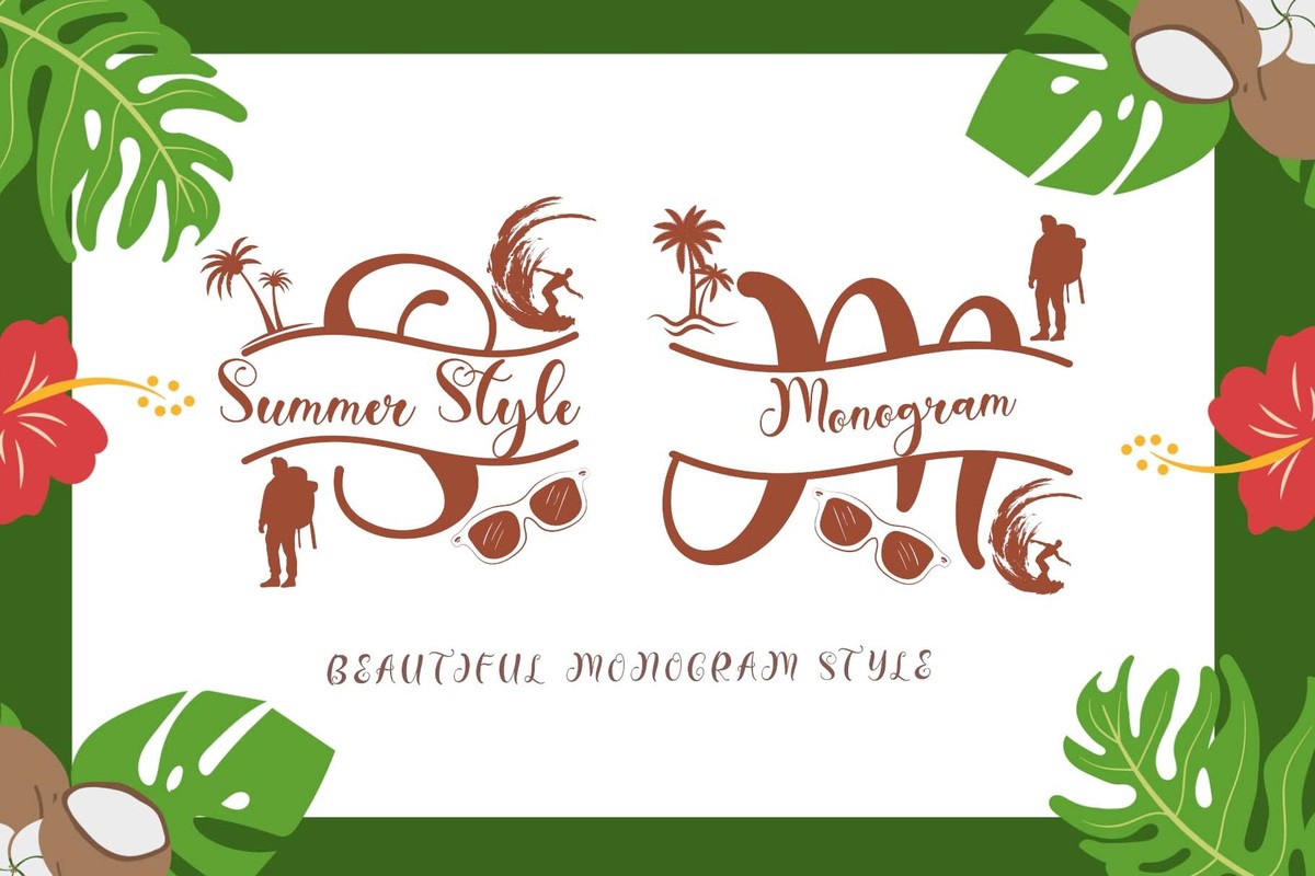 Schriftart Summer Style Monogram