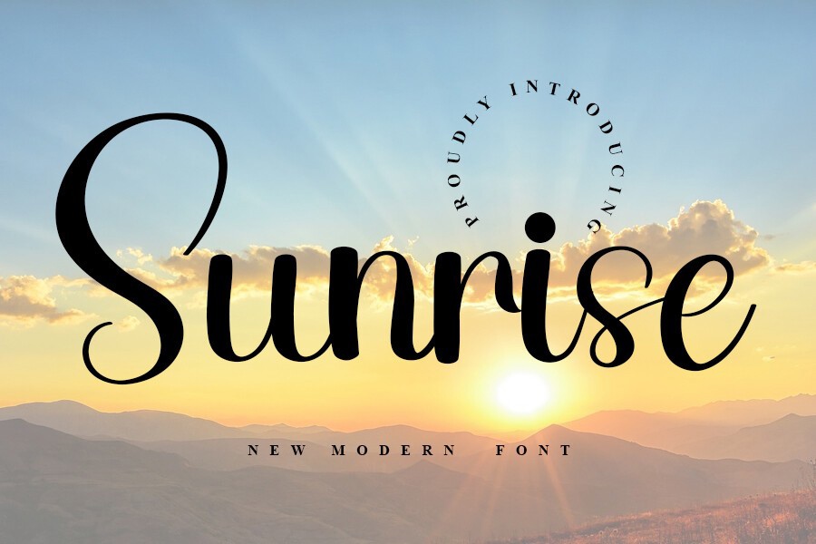 Schriftart Sunrise