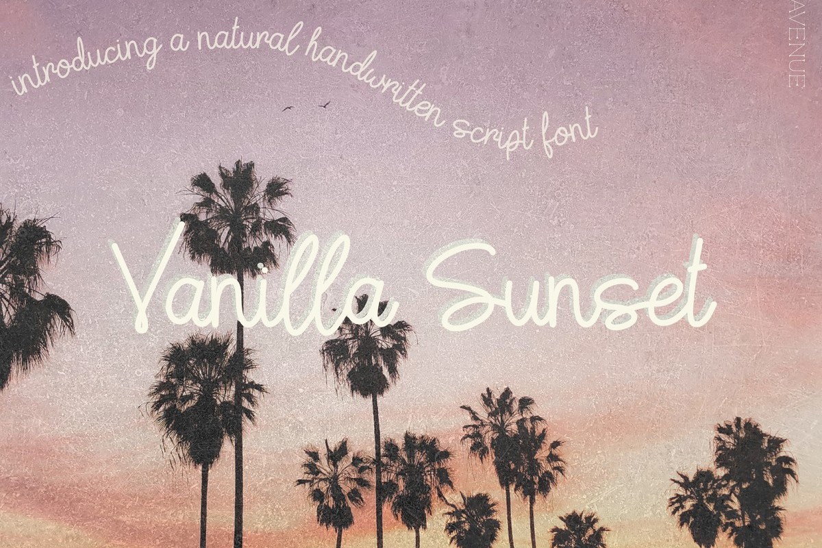 Schriftart Vanilla Sunset