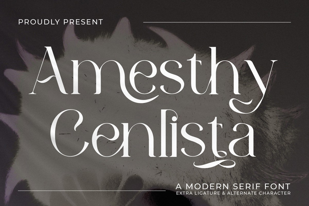 Schriftart Amesthy Cenlista