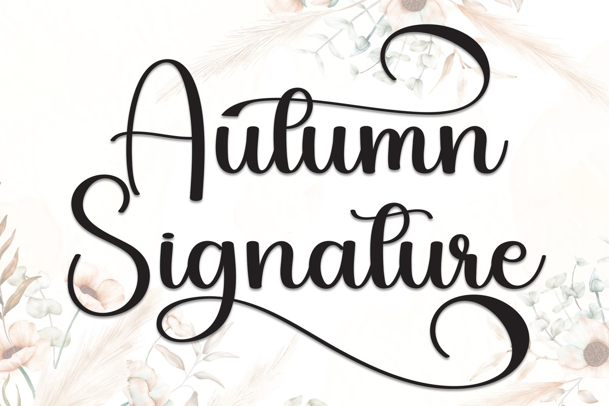 Schriftart Autumn Signature