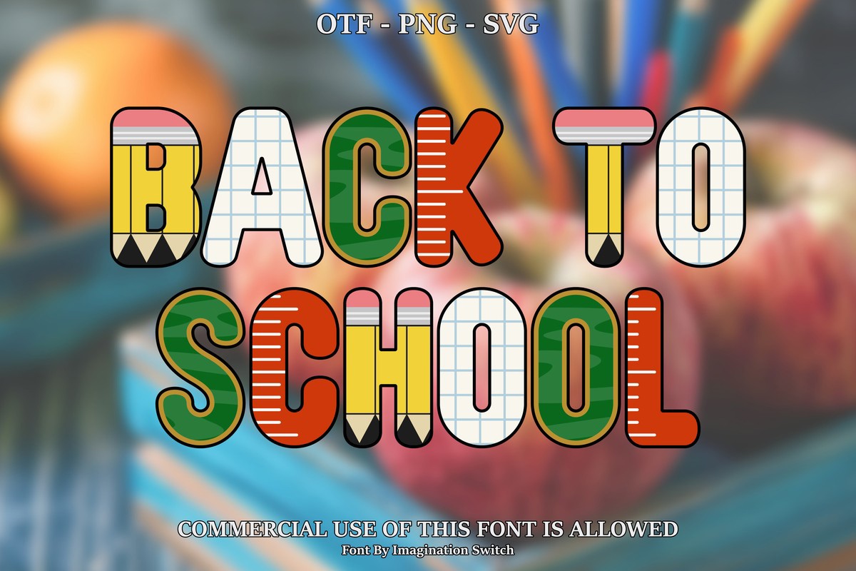 Schriftart Back to School Collection