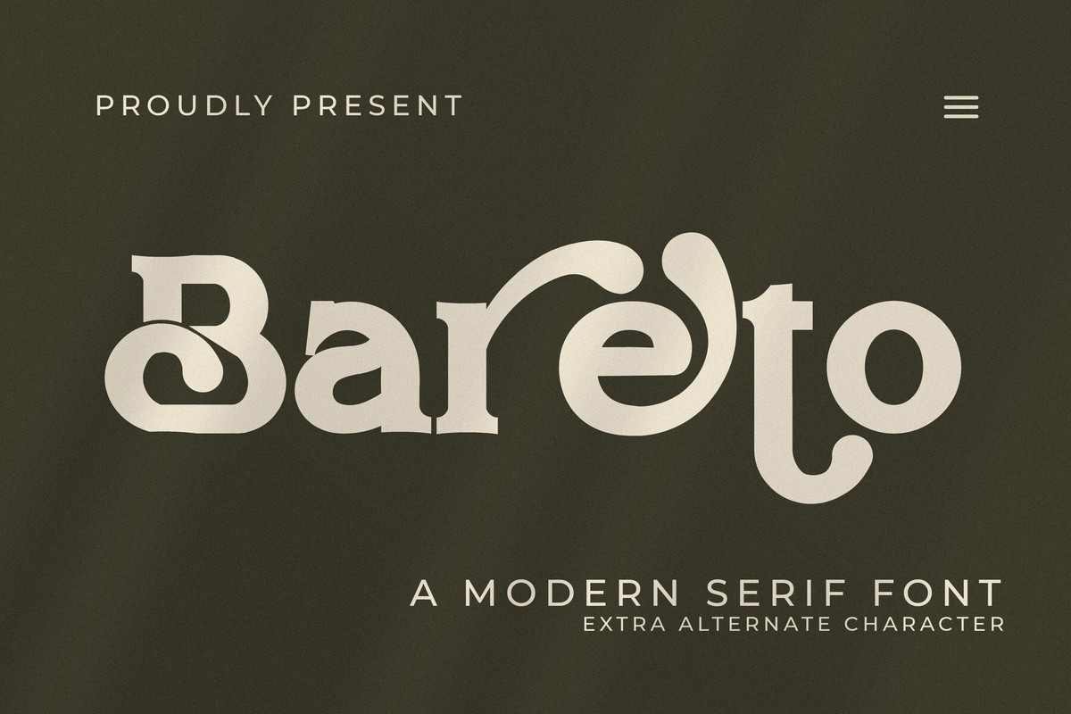 Schriftart Bareto