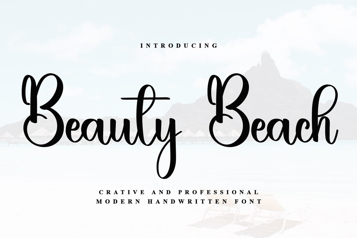 Schriftart Beauty Beach