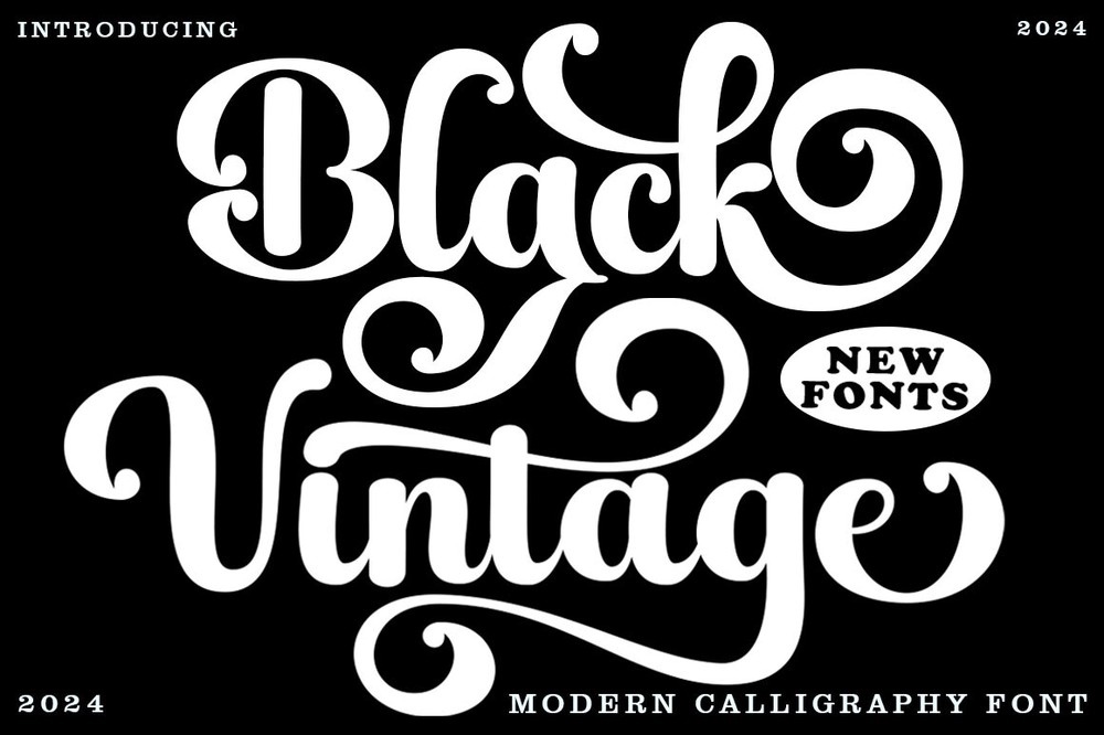 Schriftart Black Vintage