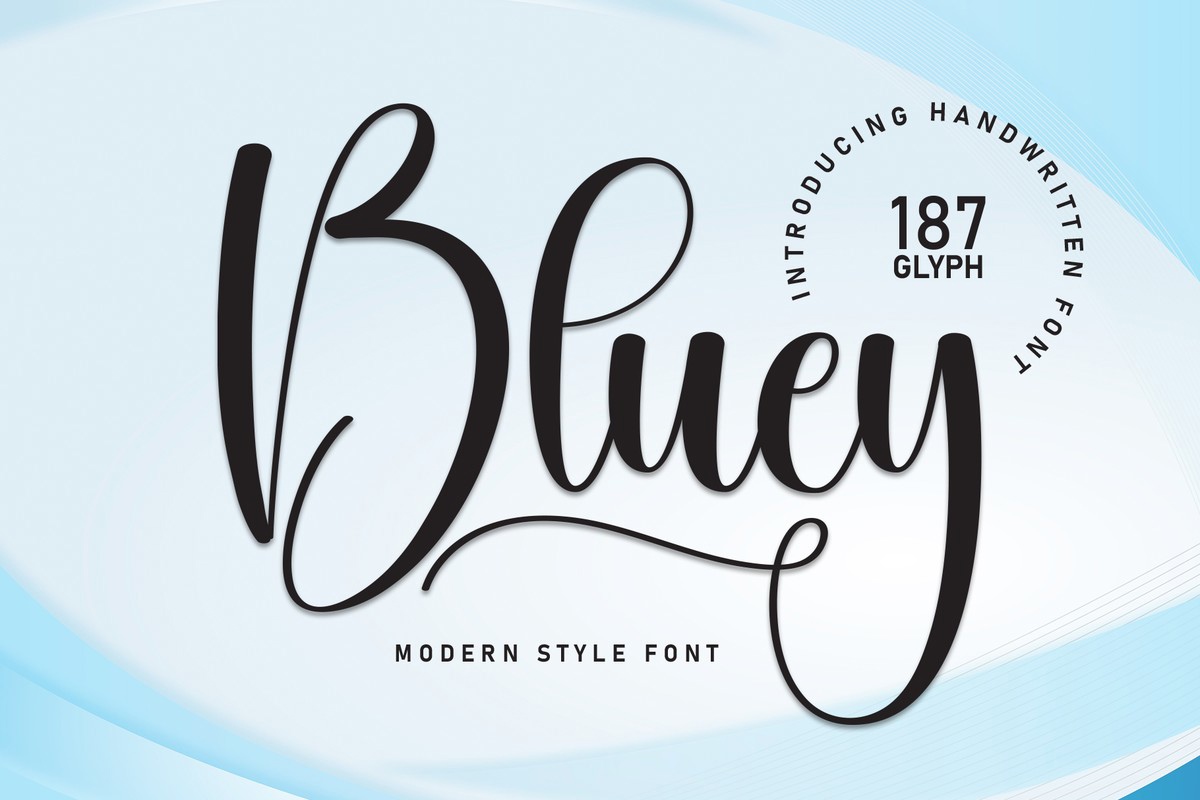 Schriftart Bluey