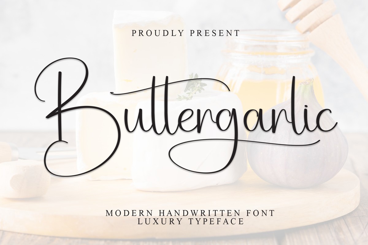 Schriftart Buttergarlic