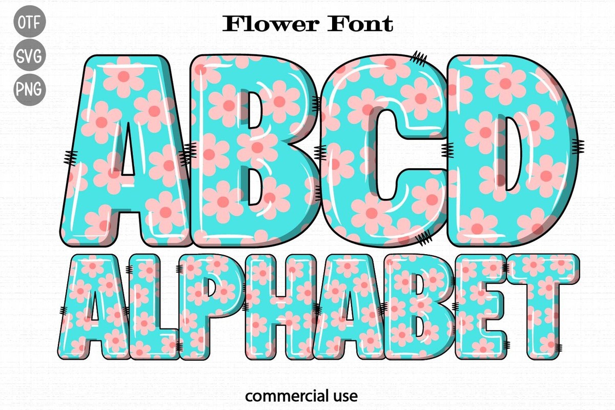 Schriftart Flower Font