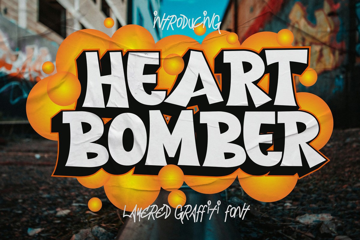 Schriftart Heart Bomber